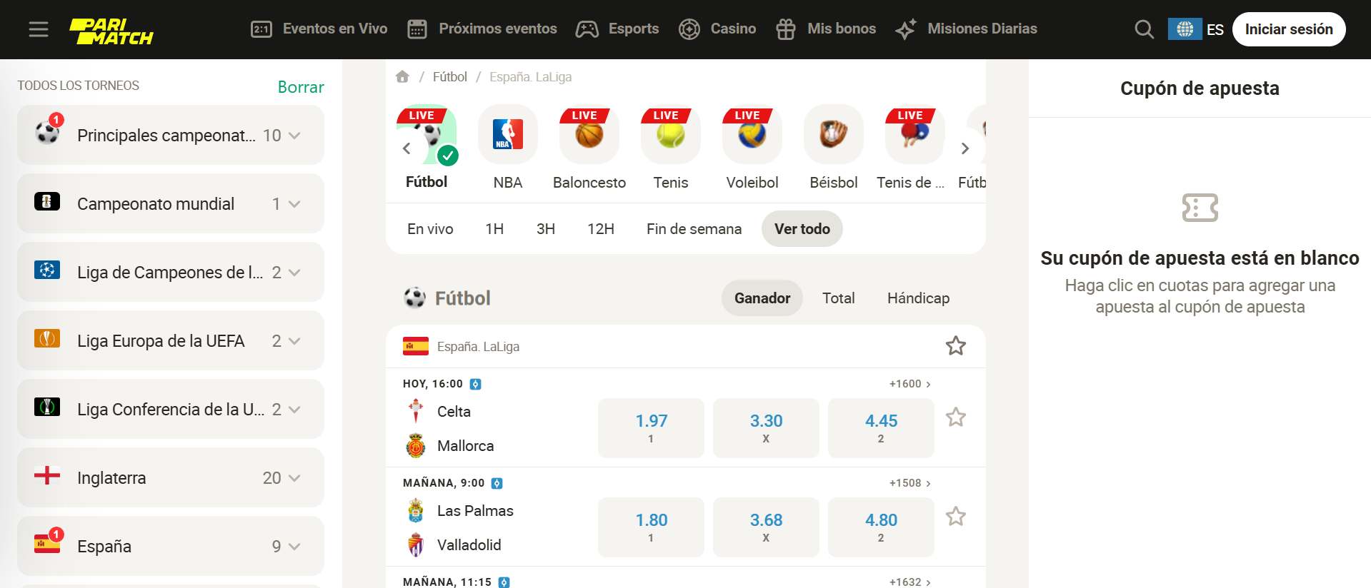 Parimatch apuestas deportivas