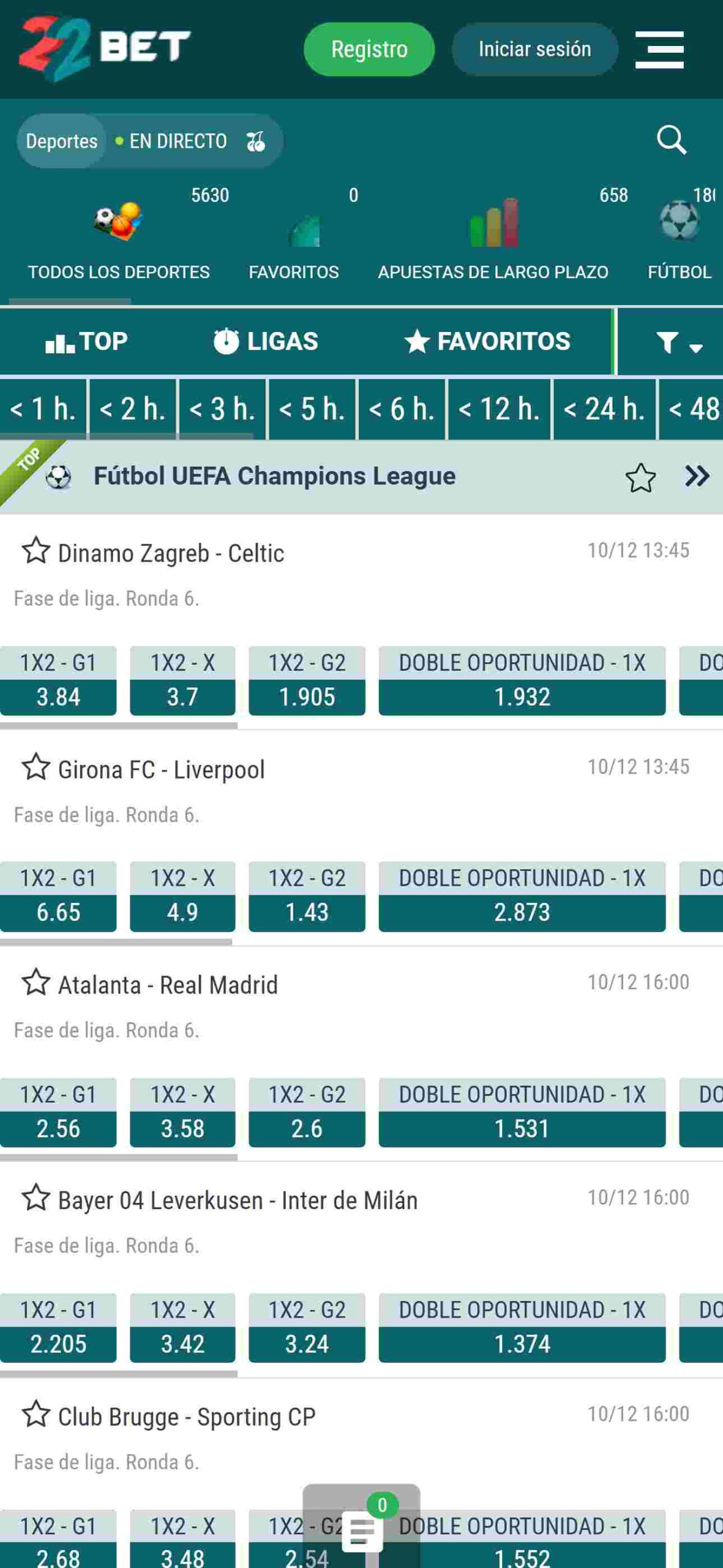 22bet deportes