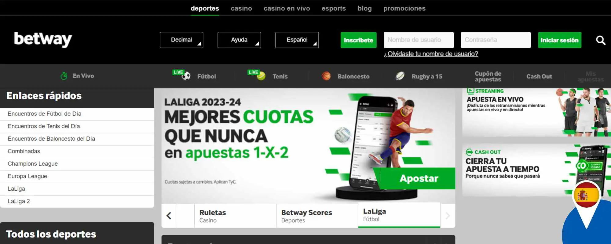 Sitio web de apuestas de alto nivel en español