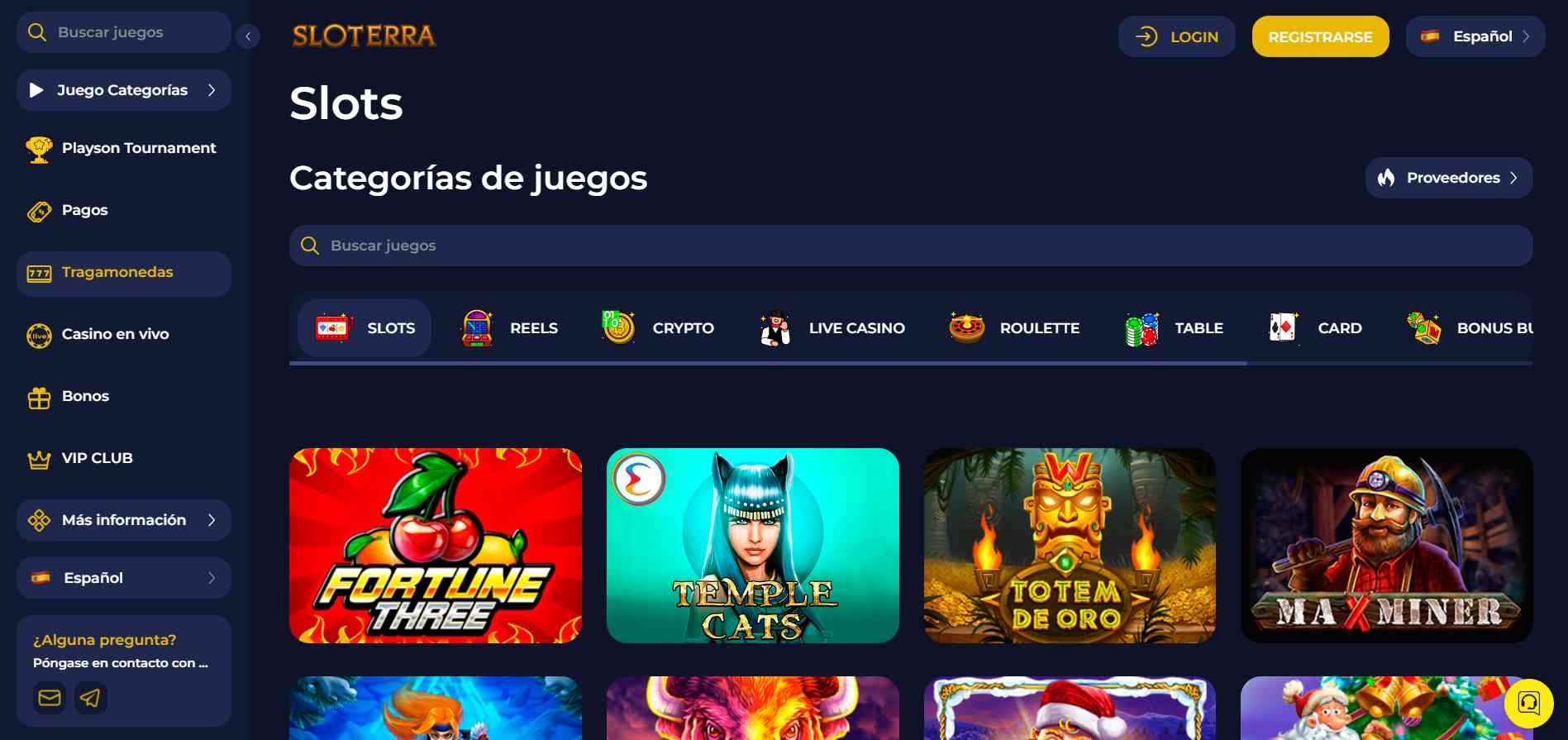 Sloterra juegos de casino