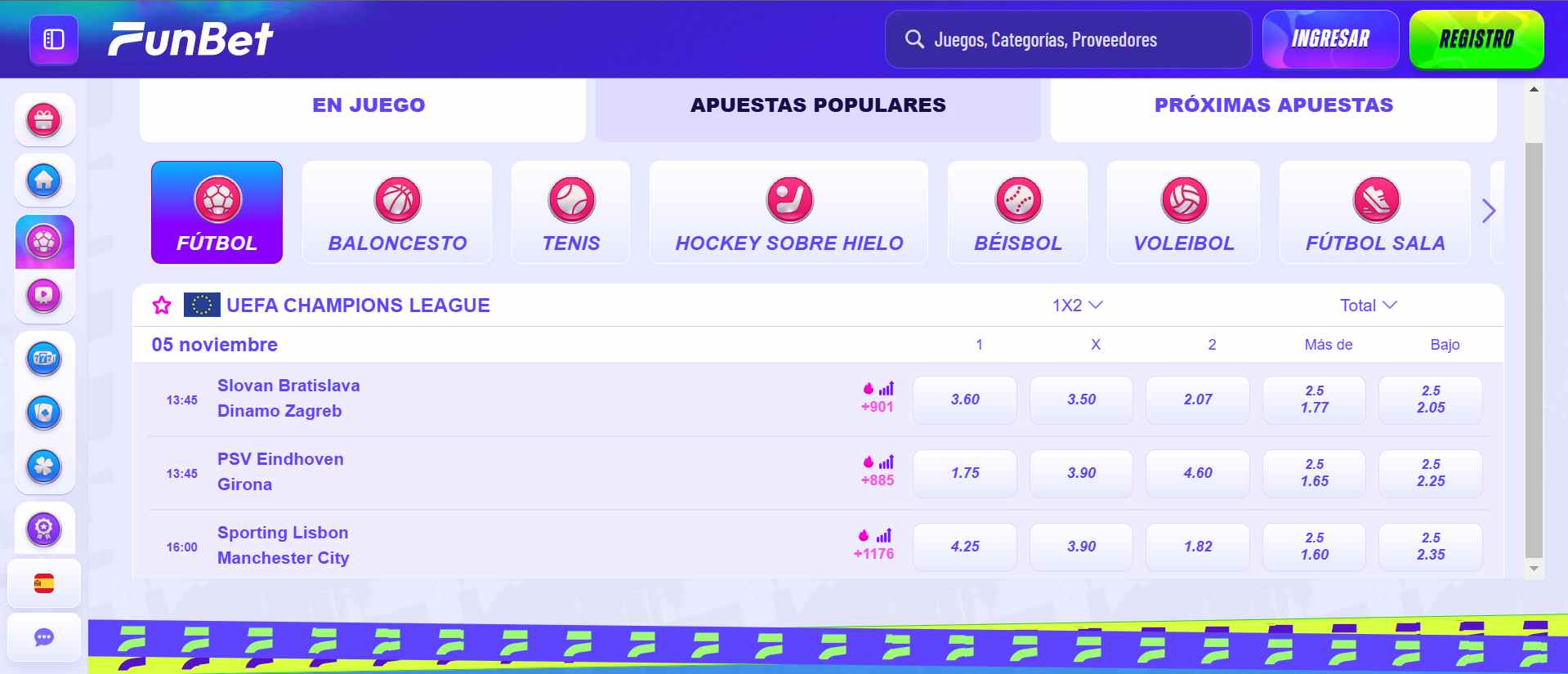 Apuestas deportiva FunBet