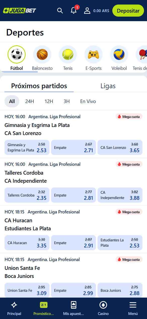 Jugabet apuestas deportivas