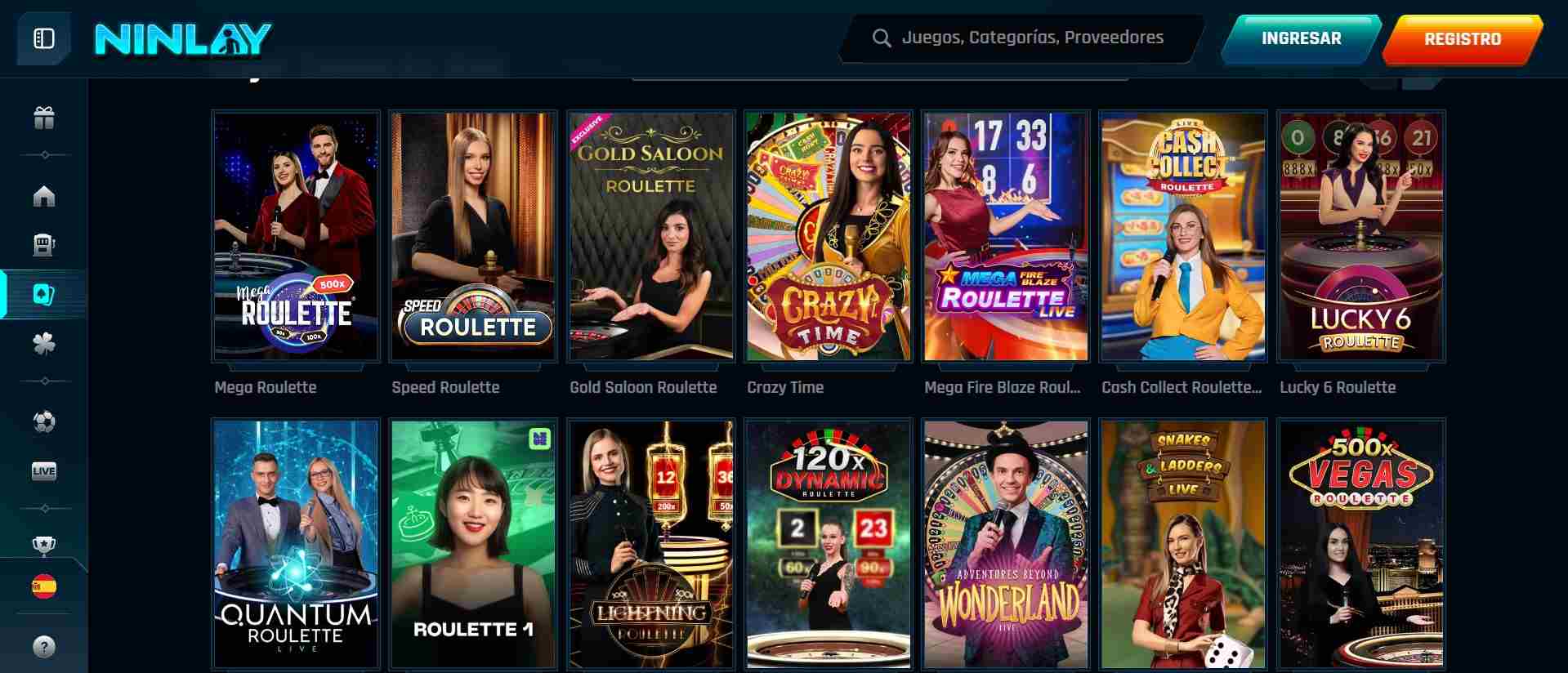 Ninlay casino juegos en vivo