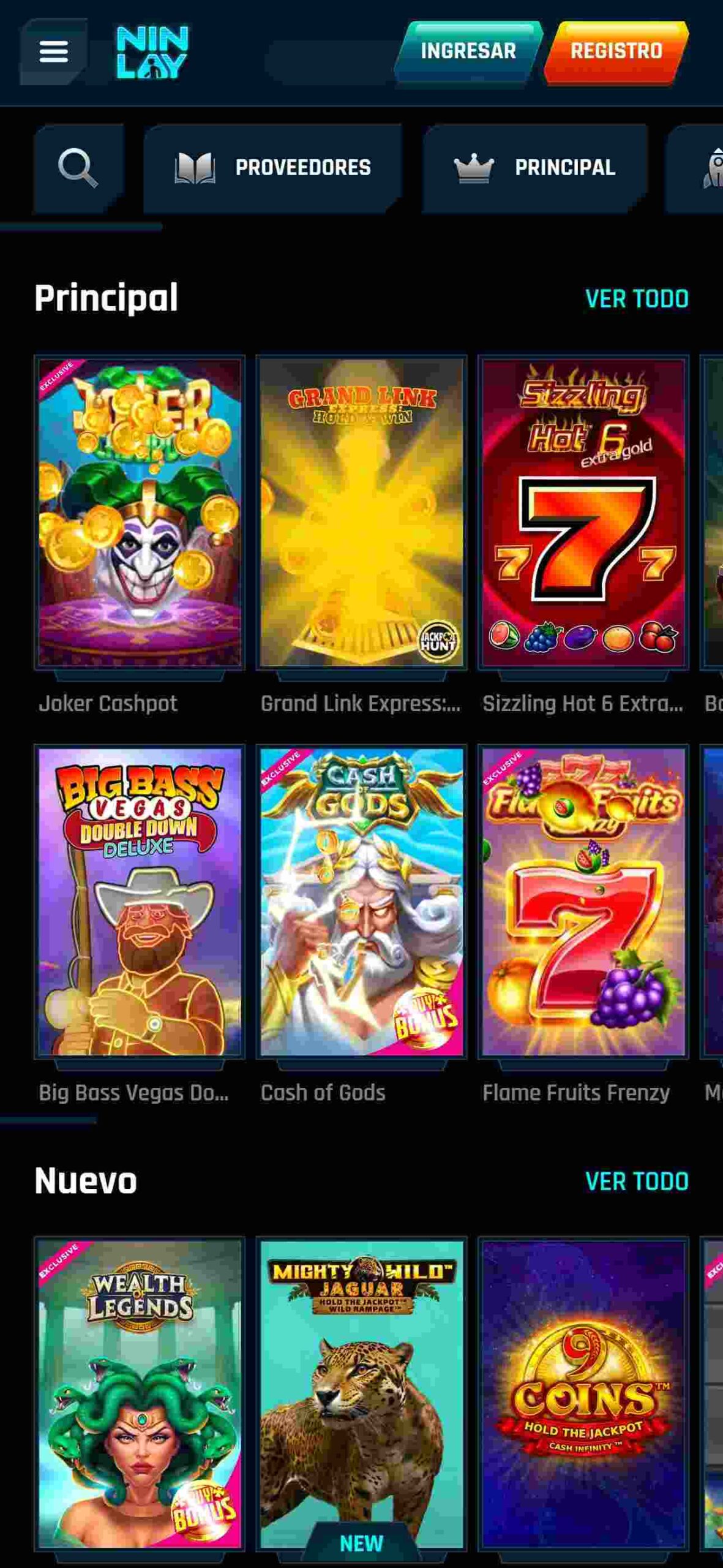 Ninlay casino juegos