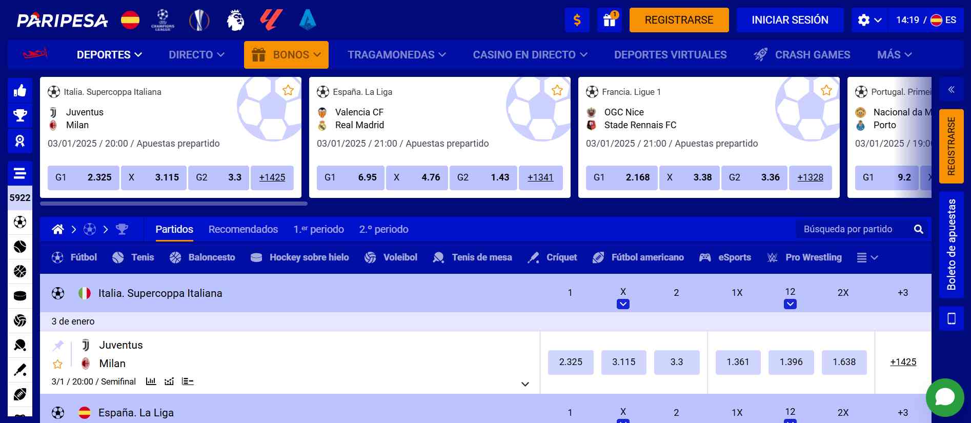 Paripesa apuestas deportivas