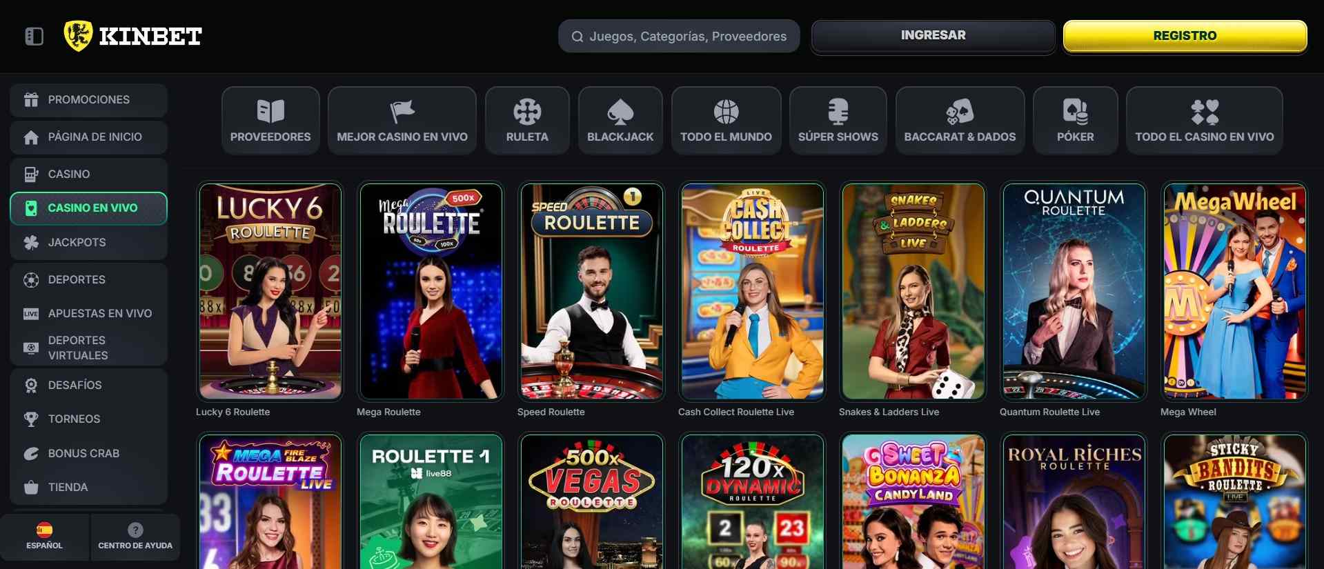 Kinbet casino en vivo