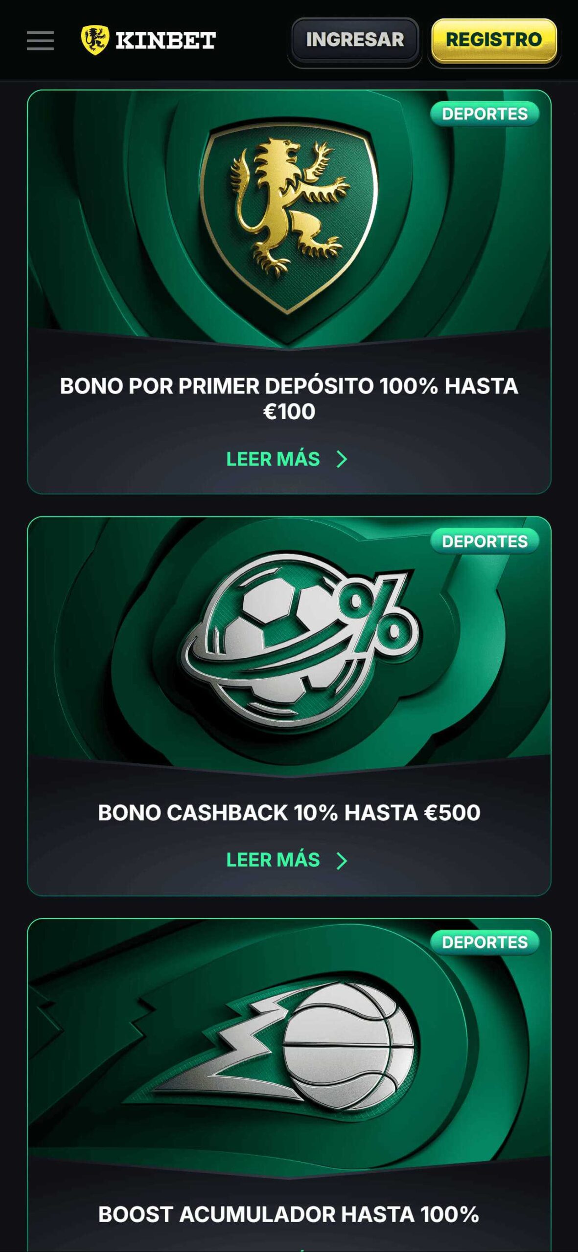 Kinbet promociones