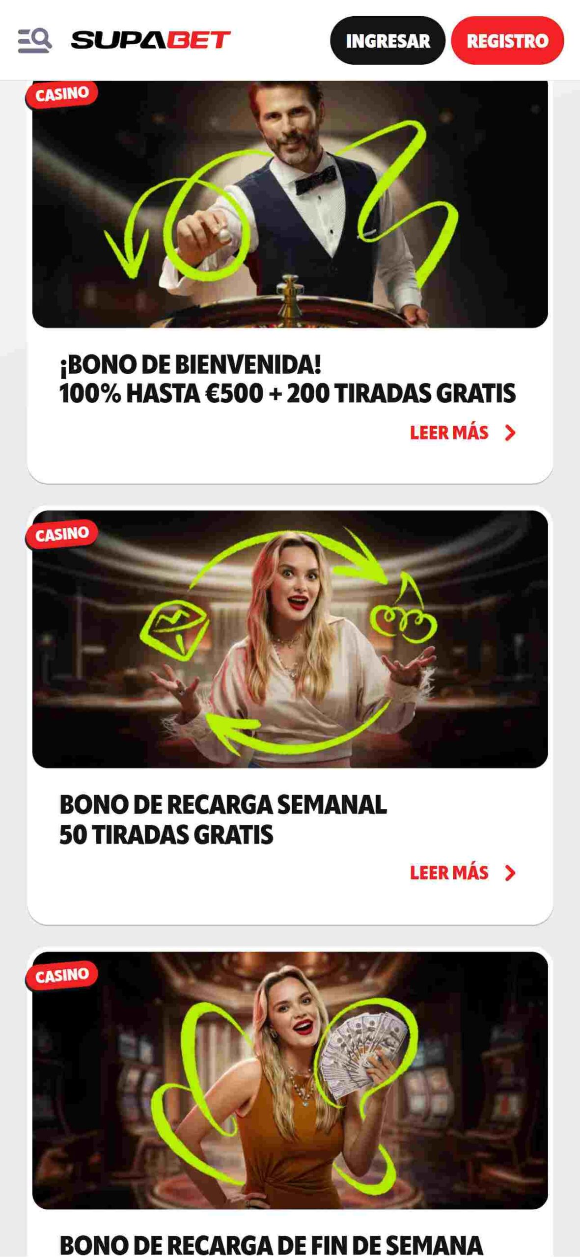 Supabet promociones