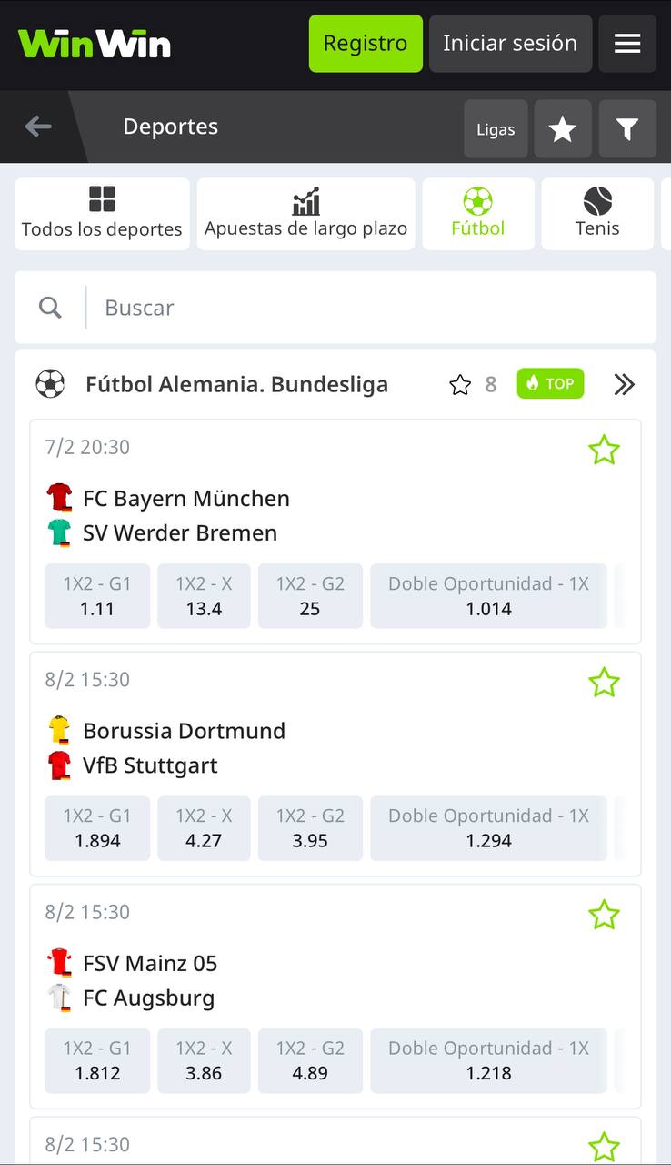 Apuestas de fútbol en WinWin.bet