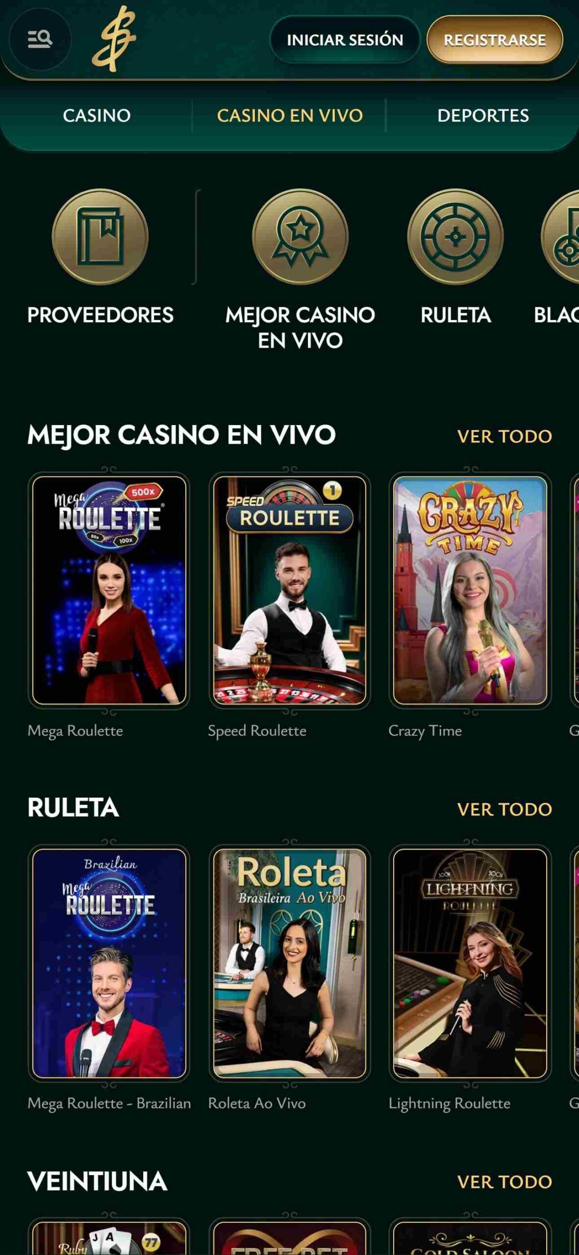 Cashed Casino en vivo