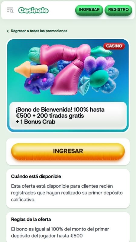 Ofertas promociones Casinolo
