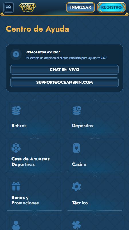 oceanspin help center