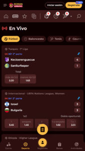 Apuestas en directo de RomanCasino