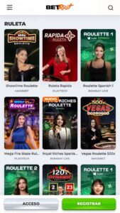 Juegos de ruleta online en BetRiot