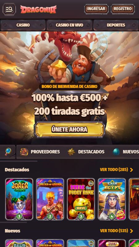 Página principal de Dragonia en línea